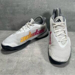 adidas Barricade Womens 7.5 Junior‎ Boys Girls Tennis Shoes Trainers White Solar